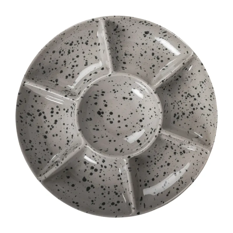 Ditte serving plate, grey-black Today Only