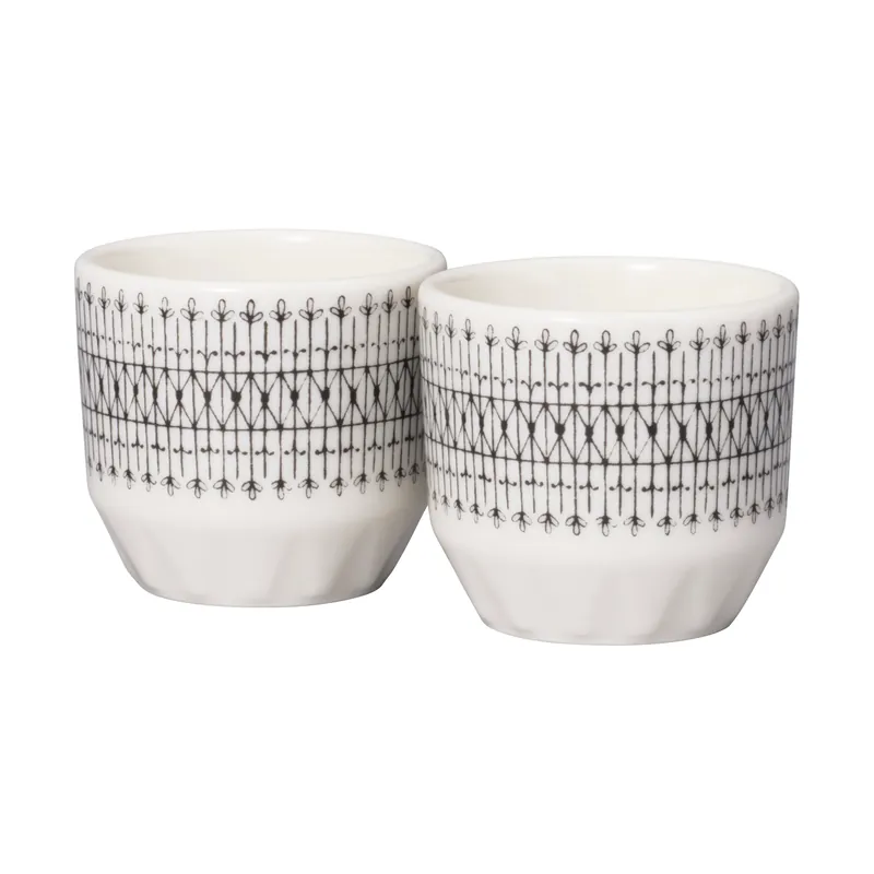 Free Shipping Emilia egg cup 4 cl 2-pack, Black-white
