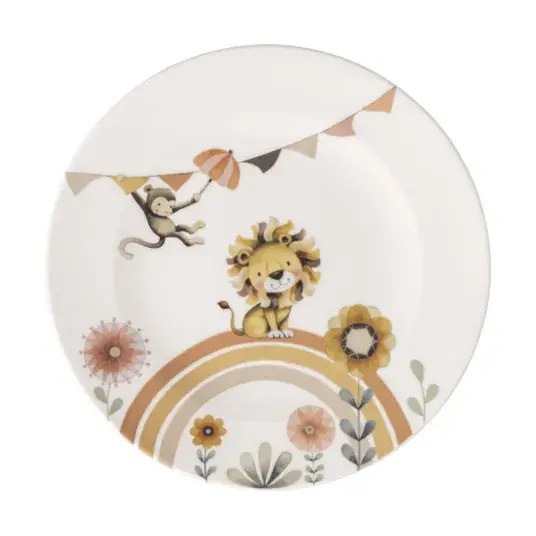 Certified Roar like a Lion children's plate Ø21.5 cm, Multi