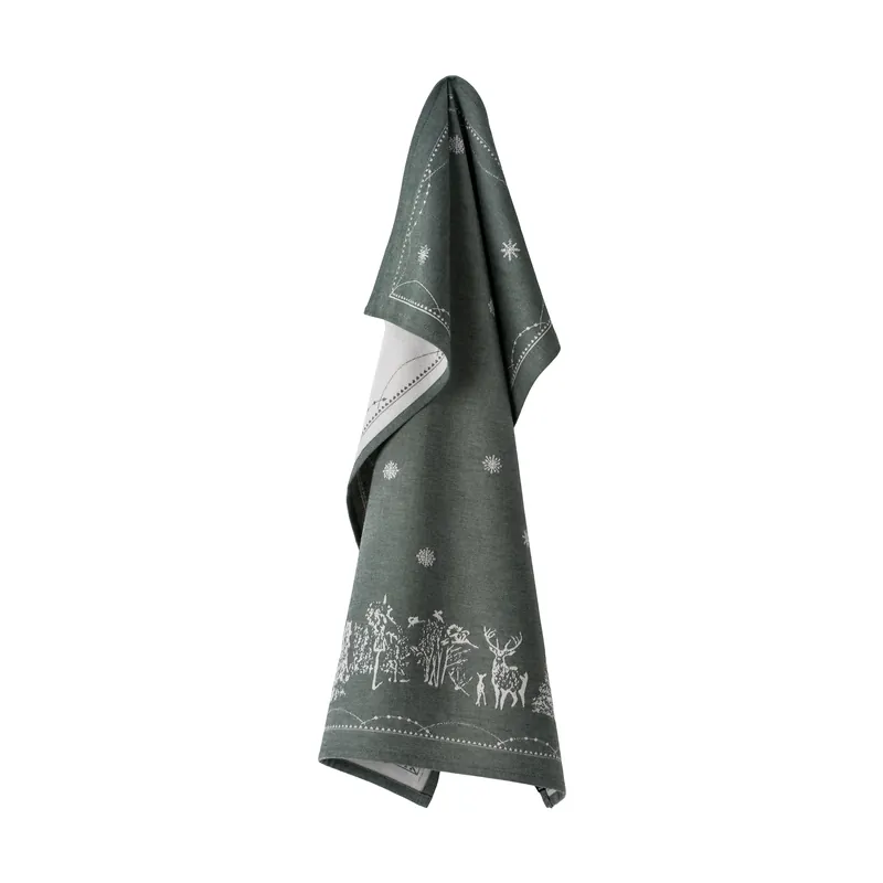 Christmas morning kitchen towel 50x70 cm, White-green Price Cut