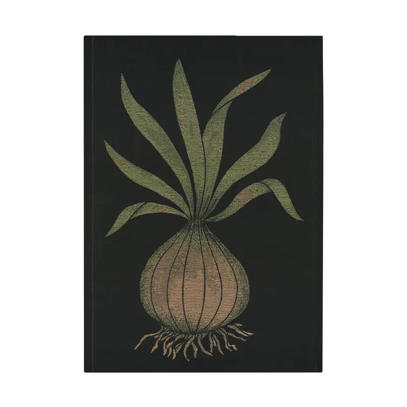 Lök kitchen towel 48x70 cm, Black-dark yellow Clearance