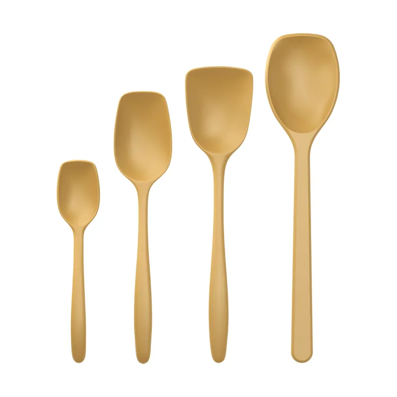 Classic cooking spoon set 4 pieces, Red Bargain