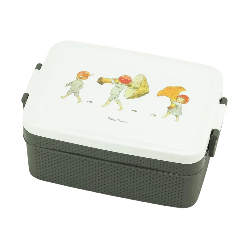 Elsa Beskow Tomtebobarnen lunch box 8x18.5 cm, Brown-white Professional Grade