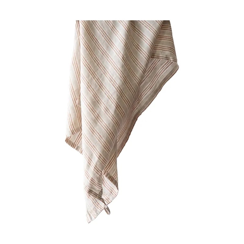Money Back Guarantee Tell me more kitchen towel linen 50x70 cm, Hazelnut stripe