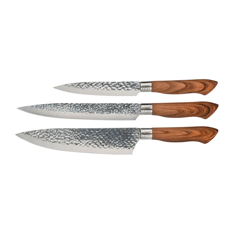 Akira knife set in stainless steel 3 knives, Black Last Chance