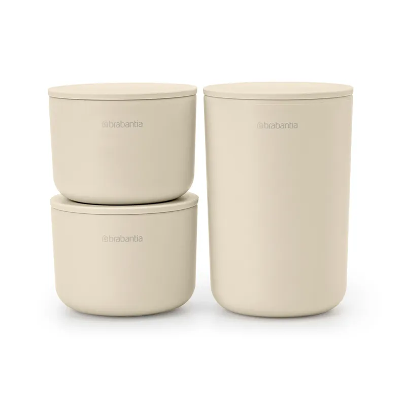 Premium ReNew storage jar 3-pack, Soft Beige