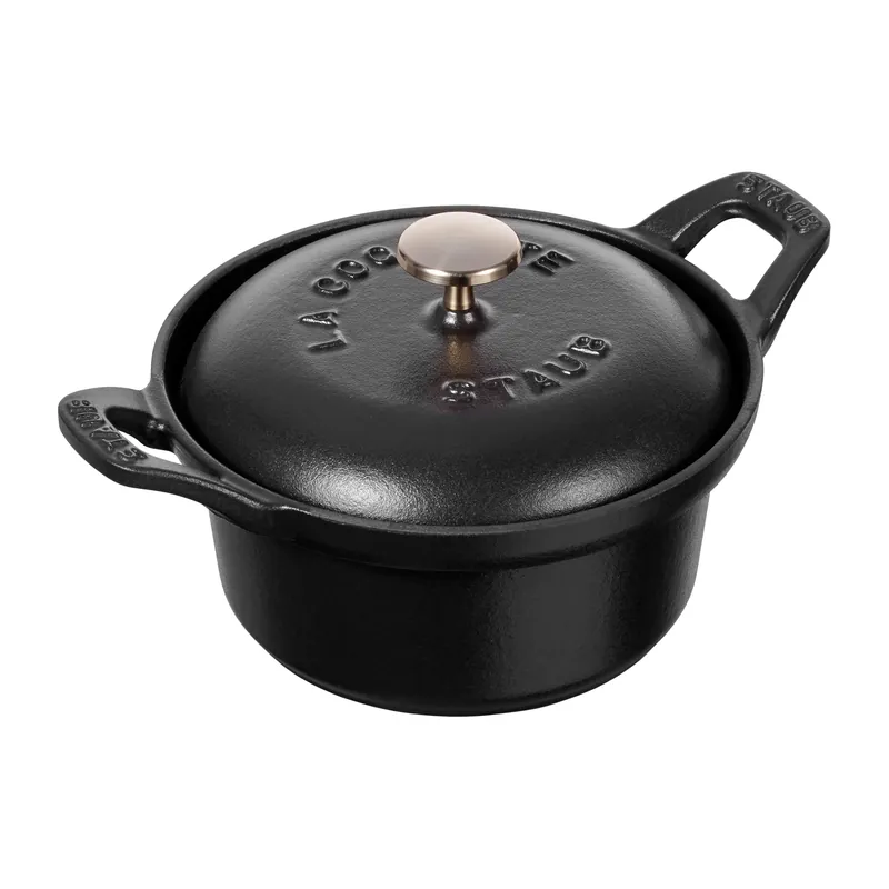 Instant Buy Vintage La Coquette casserole dish round 0.5 L, Black