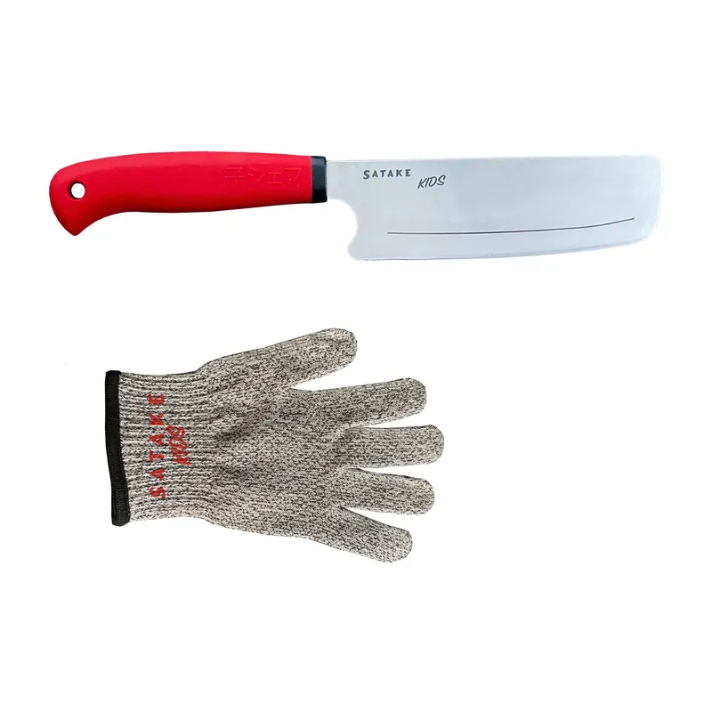 Luxury Satake Kids child knife & cut-resistant mitten, 2 pieces