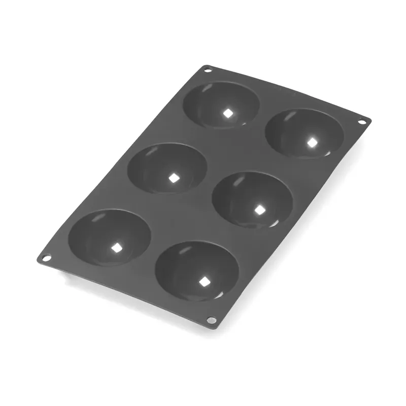 Free Delivery Lékué silicone mold half-sphere 6 pcs, Black