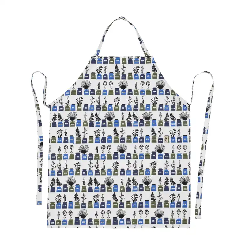Persons spice cabinet apron small pattern, Blue Best Price