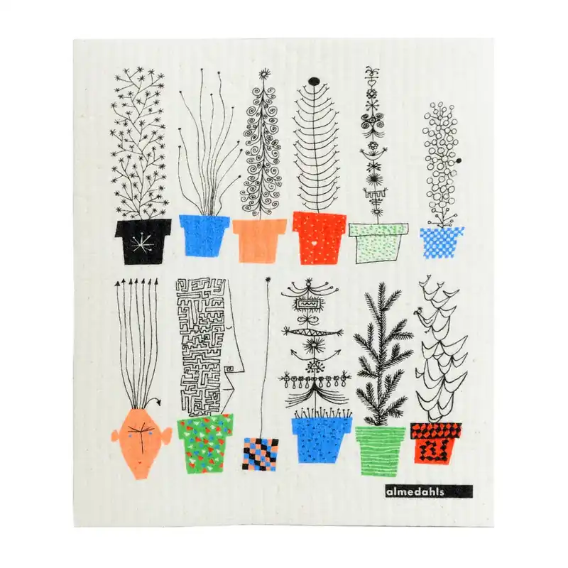 Italiensk flower shelf dish cloth 18x20 cm, Multi Best Price