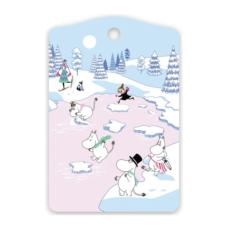 Fan Favorite Moomin cutting board winter 2022 20x30 cm, Blue-white-pink
