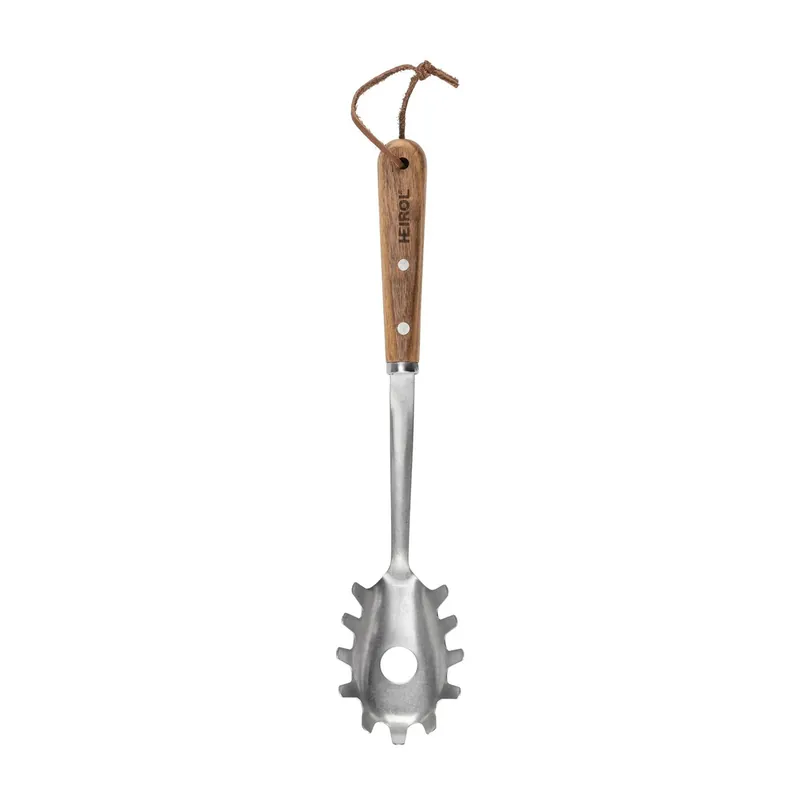Authentic Stainless steel pasta server 34 cm, Beech