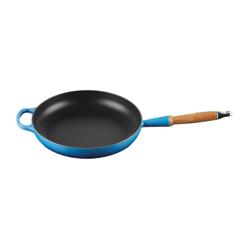Le Creuset Signature frying pan wooden handle 28 cm, Matte Black Direct From Manufacturer