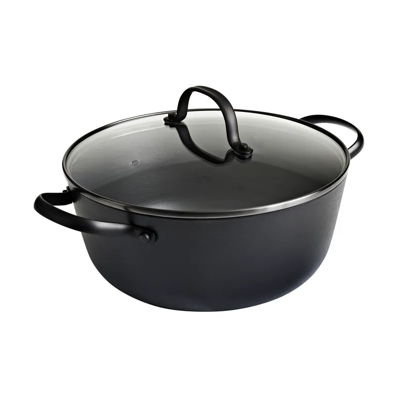 Satake saucepan in lightweight cast iron with glass lid, 24 cm Last Chance