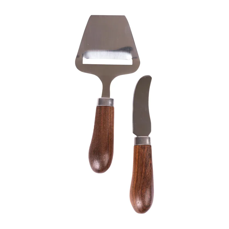 Astrid cheese slice and butter knife, Brown-silver Affordable