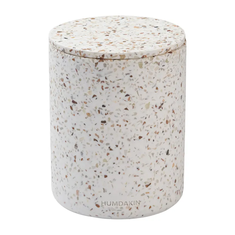 Humdakin Terrazzo vase with lid Ø13 cm, Black Next Day Delivery
