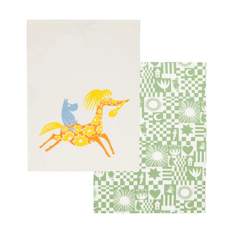 Instant Buy Party Moomin kitchen towel 50x70 cm 2 pieces, Yellow