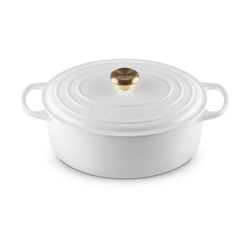 Factory Price Le Creuset Signature oval casserole 6.3 l, Meringue
