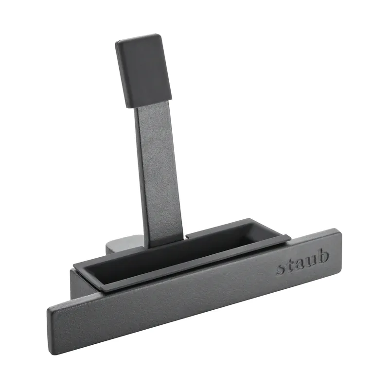Staub lid holder cast iron-silicone, Black Hot Deal