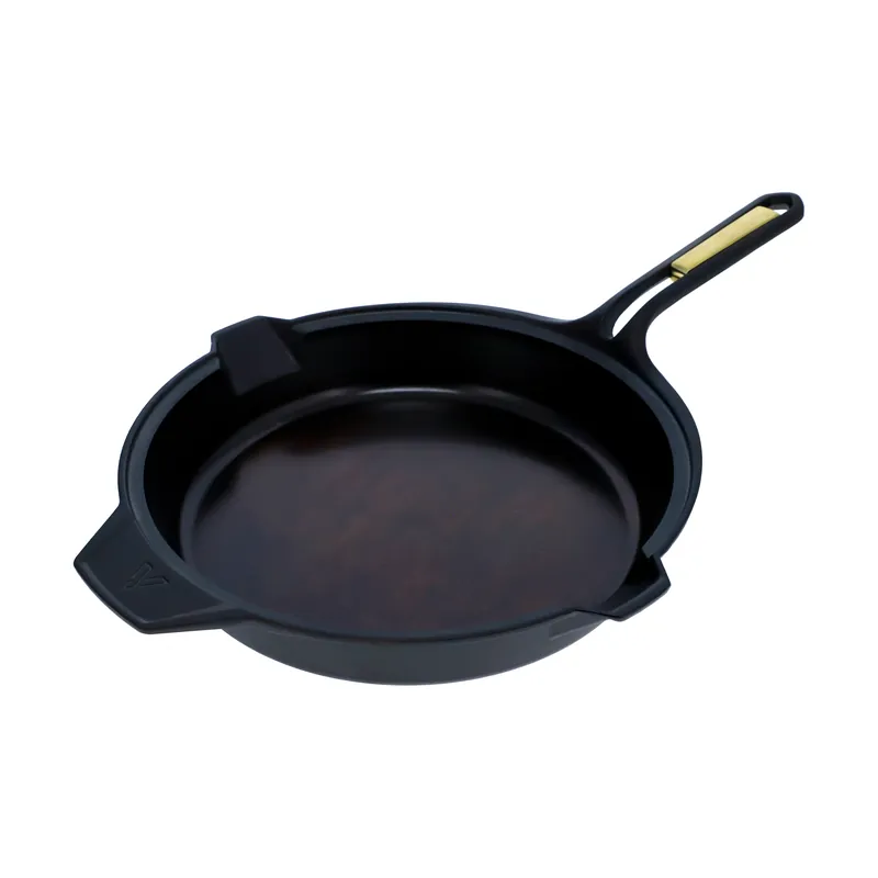 Signature Frying Pan Polished Cast Iron 30 cm, Black Flash Sale