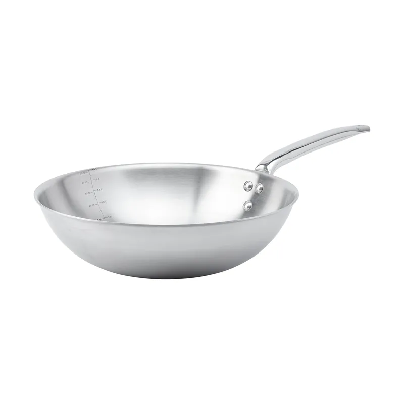 Genuine Alchimy wok stainless steel, Ø28 cm