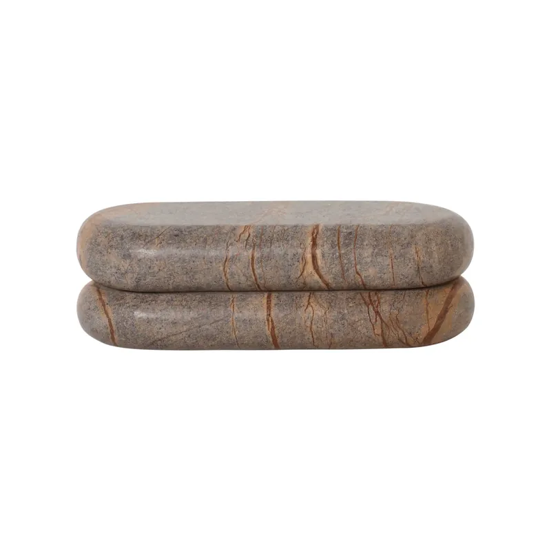 Original Bendum storage box, brown marble