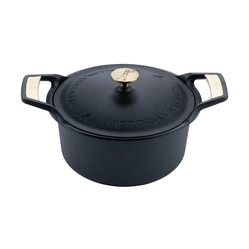 Shop Now Signature casserole with lid cast iron 5.5 liters, Black