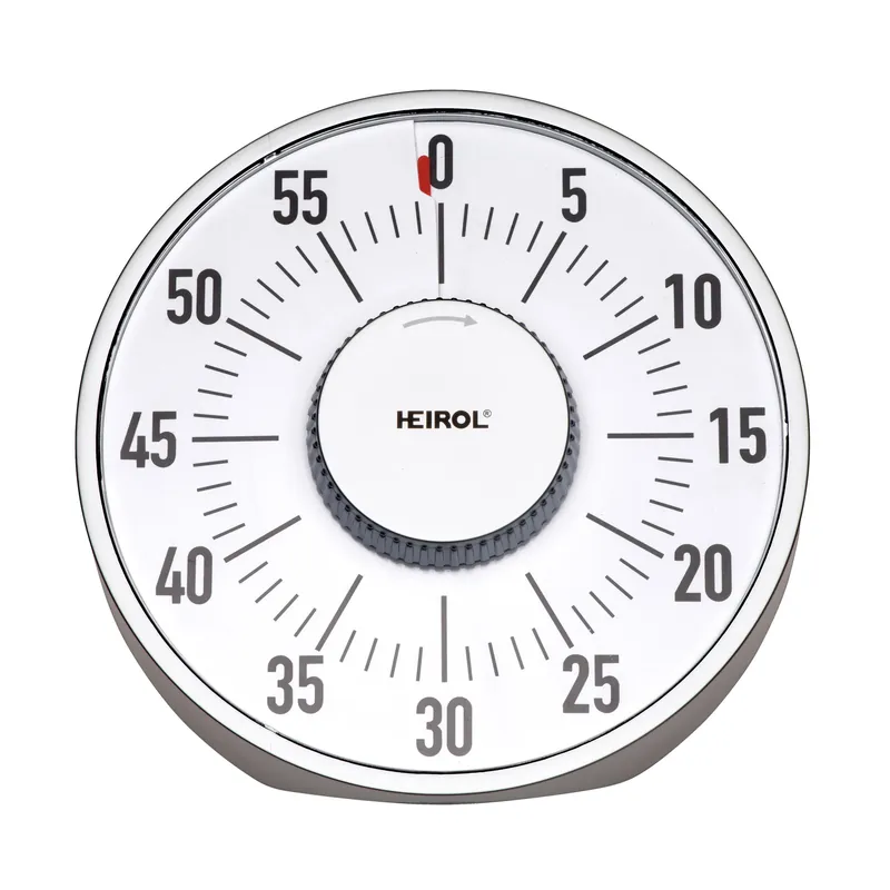 Best Price Heirol large magnetic timer, White-stainless steel