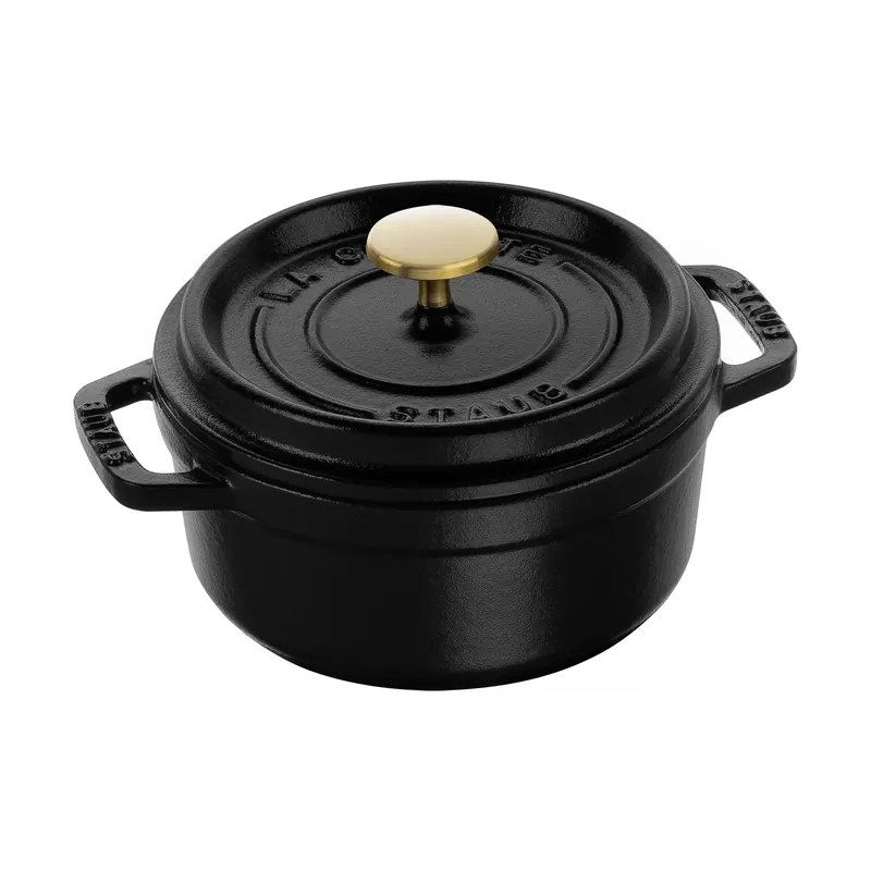 Staub La Cocotte round pot cast iron 0.8 L, Graphite gray Warranty Included