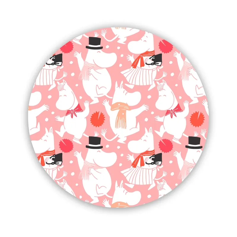 Trusted Brand Moomin celebration trivet Ø21 cm, White-pink