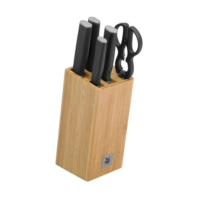 Kineo knife block with 4 knives and scissors, Stainless steel Instant Buy