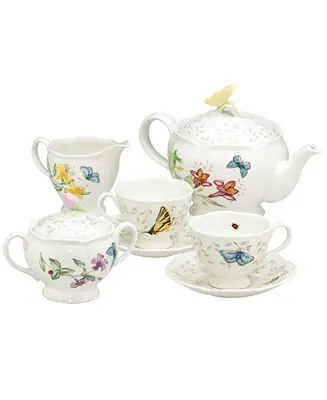 Butterfly Meadow 9-Piece Tea Set, Service for 2 Luxury