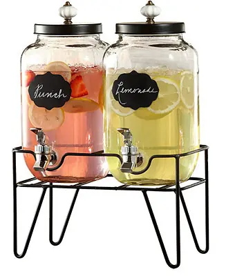 Manchester 3.1 Liter Beverage Cold Drink Dispenser, Set of 2 Premium