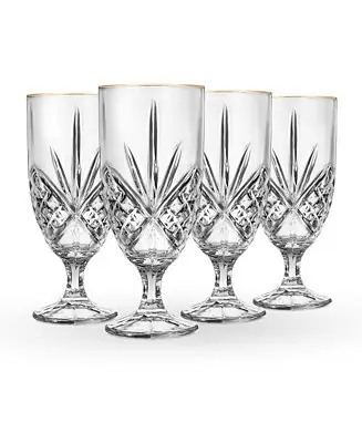 Editor’s Pick Dublin Gold Rim Iced Tea Glasses, Set of 4