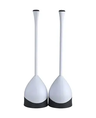 Editor’s Pick Toilet Plunger and Bowl Brush Combo Set with Caddy, 6.75" x 7" x 19.5", Pack of 2