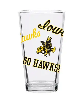 Iowa Hawkeyes 16 Oz Medley Vintage-Inspired Pint Glass Direct From Factory
