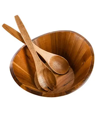 Sherwood Salad Bowl With Matching Serving Spoon & Fork Set Shop Now