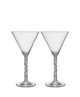 Don’t Miss Out Carat Crystal Martini Glasses, Set of 2