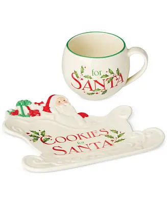 Certified Holiday Cookies & Milk for Santa Serving Set