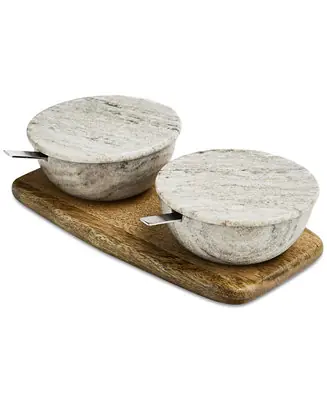 Place Order Marble Salt and Pepper Bowls, Macy's Exclusive