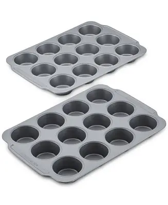 Nonstick Bakeware Double Batch Muffin and Cupcake Pan Set, 2-Piece Best Price