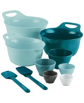 10-Pc. Mix and Measure Mixing Bowl Measuring Cup and Utensil Set Professional Grade