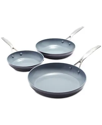 Last Chance Valencia Pro Healthy Ceramic Nonstick 8", 9.5" & 11" Frypan Set
