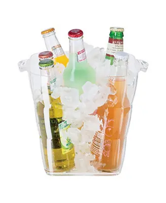 8" x 8" x 9.75" Acrylic Square Ice Bucket Grab Now