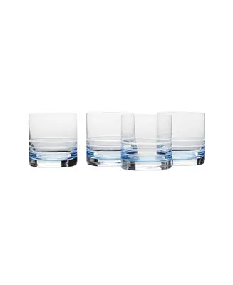 Cal Blue Ombre Double Old Fashioned Glasses, Set of 4 In Demand