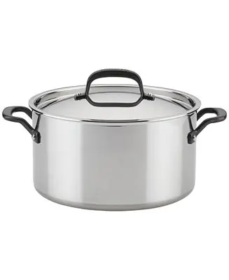 Free Delivery 5-Ply Clad Stainless Steel 8 Quart Stockpot with Lid