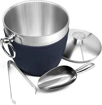 Insulated Stainless Steel Ice Bucket with Ice Tongs and Lid Limited Edition