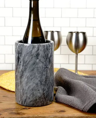 Modern Grey Marble Wine Cooler 4.5" x 7"