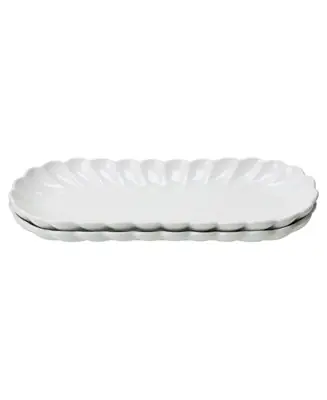 Petal Oblong 2-Pc. Platters Set, Service for 2 Super Sale